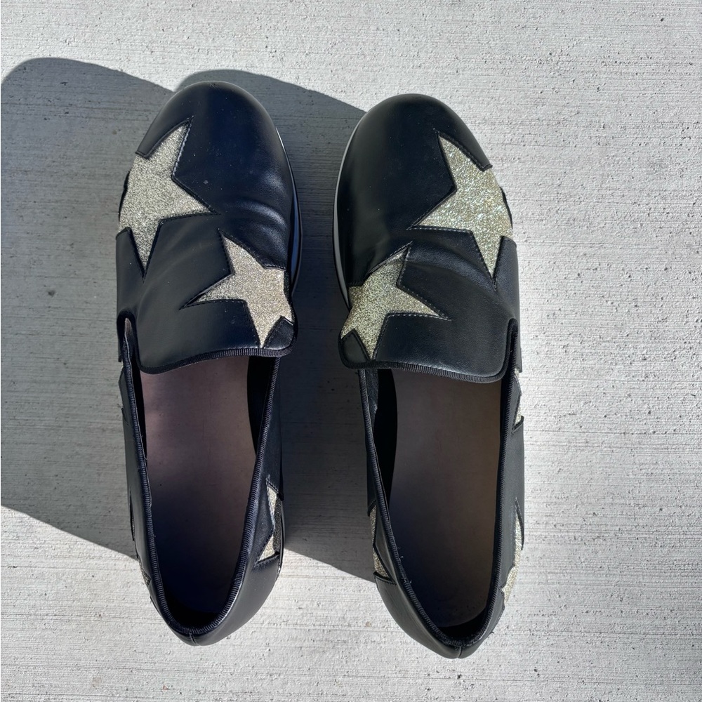 Black Star-Embellished Slip-On Shoes